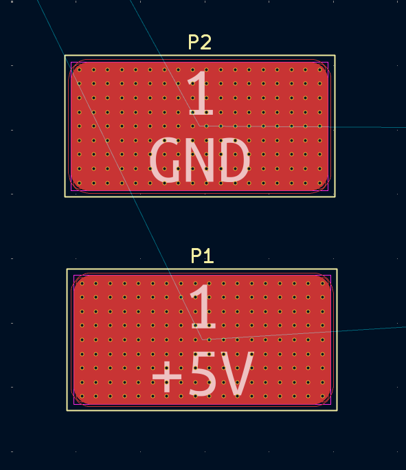 Large pads on PCB